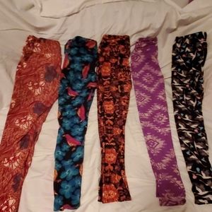 LOT of 5 Luluroe Leggings. NWOT & EUC